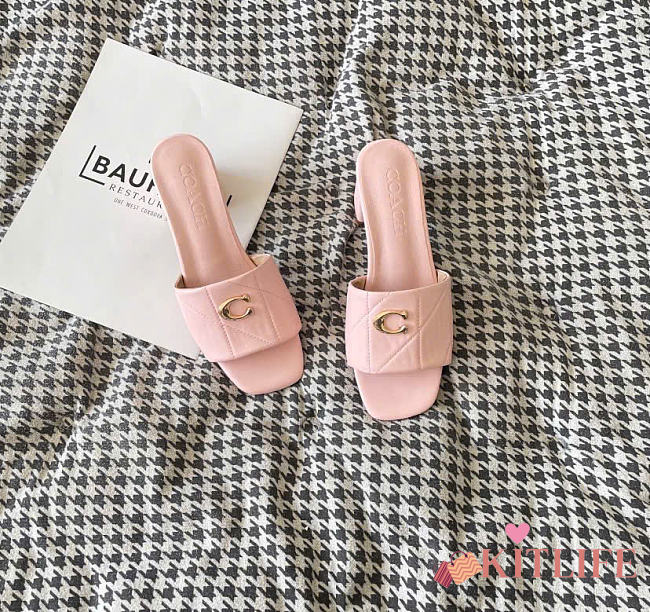 Kitlife Coach Holly Block Heeled Sandals Light Pink - 1
