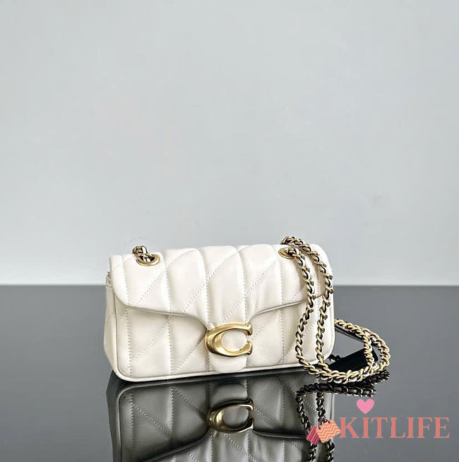 Kitlife Coach Tabby Nappa Leather Shouder Bag White 20x7x11cm - 1