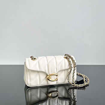 Kitlife Coach Tabby Nappa Leather Shouder Bag White 20x7x11cm
