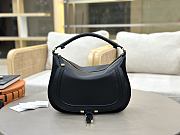 Kitlife Chloe Marcie Saddle Bag In Black Leather 37x25x9.5cm - 1
