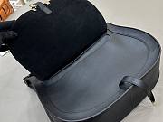 Kitlife Chloe Marcie Saddle Bag In Black Leather 37x25x9.5cm - 3