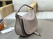Kitlife Chloe Marcie Saddle Bag In Grey Leather 37x25x9.5cm  - 4
