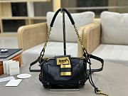 Kitlife Chloe Small Paddington Chain Bag In Black Leather 22x15x10cm - 1