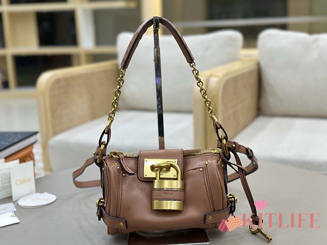 Kitlife Chloe Small Paddington Chain Bag In Brown Leather 22x15x10cm  - 1