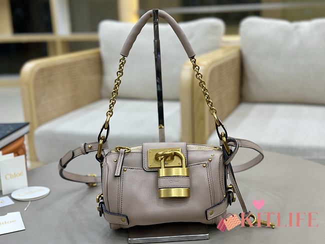 Kitlife Chloe Small Paddington Chain Bag In Nude Pink Leather 22x15x10cm  - 1