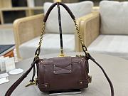 Kitlife Chloe Small Paddington Chain Bag In Burgundy Leather 22x15x10cm - 5