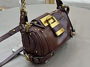 Kitlife Chloe Small Paddington Chain Bag In Burgundy Leather 22x15x10cm - 3