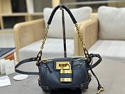 Kitlife Chloe Small Paddington Chain Bag In Dark Blue Leather 22x15x10cm  - 1