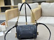 Kitlife Chloe Small Paddington Chain Bag In Dark Blue Leather 22x15x10cm  - 5