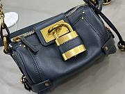Kitlife Chloe Small Paddington Chain Bag In Dark Blue Leather 22x15x10cm  - 2