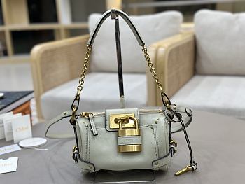 Kitlife Chloe Small Paddington Chain Bag In Off-white Leather 22x15x10cm 