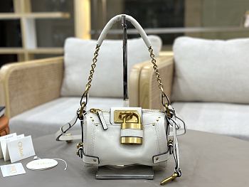 Kitlife Chloe Small Paddington Chain Bag In White Leather 22x15x10cm 