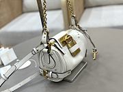 Kitlife Chloe Small Paddington Chain Bag In White Leather 22x15x10cm  - 5