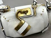Kitlife Chloe Small Paddington Chain Bag In White Leather 22x15x10cm  - 4
