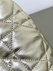 Kitlife Dior Small Toujours Vertical Tote Bag Metallic Gold-Tone Macrocannage Calfskin 16x12x18cm - 4