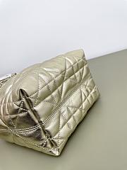 Kitlife Dior Small Toujours Vertical Tote Bag Metallic Gold-Tone Macrocannage Calfskin 16x12x18cm - 2