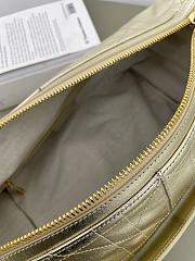 Kitlife Dior Medium D-Journey Bag in Metallic Gold-Tone Flat Macrocannage Crinkled Calfskin 33x16x15cm - 4