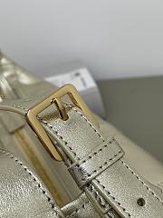 Kitlife Dior Medium D-Journey Bag in Metallic Gold-Tone Flat Macrocannage Crinkled Calfskin 33x16x15cm - 2