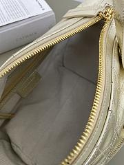 Kitlife Dior Small D-Journey Bag in Metallic Gold-Tone Flat Macrocannage Crinkled Calfskin 25.5x14.5x14cm - 3