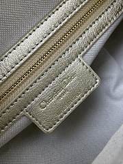 Kitlife Dior Small D-Journey Bag in Metallic Gold-Tone Flat Macrocannage Crinkled Calfskin 25.5x14.5x14cm - 5