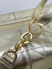 Kitlife Dior Small D-Journey Bag in Metallic Gold-Tone Flat Macrocannage Crinkled Calfskin 25.5x14.5x14cm - 6