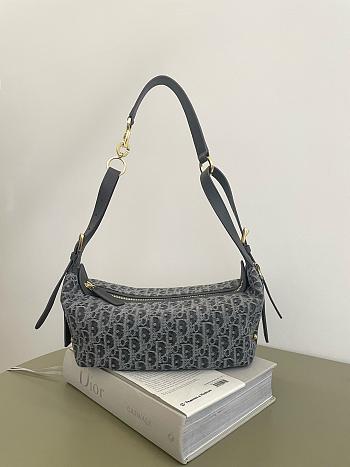 Kitlife Dior D-Journey Bag Gray Oblique 25.5x14.5x14cm 