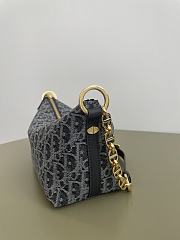 Kitlife Dior Diorstar Hobo Bag with Chain Gray Denim Oblique Jacquard 28.5x10x14.5cm - 5