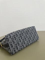 Kitlife Dior Diorstar Hobo Bag with Chain Gray Denim Oblique Jacquard 28.5x10x14.5cm - 3