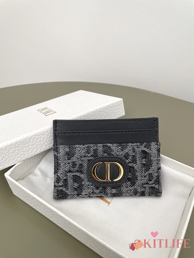 Kitlife Dior 30 Montaigne Card Holder Gray Oblique 10x7.5x0.5cm  - 1