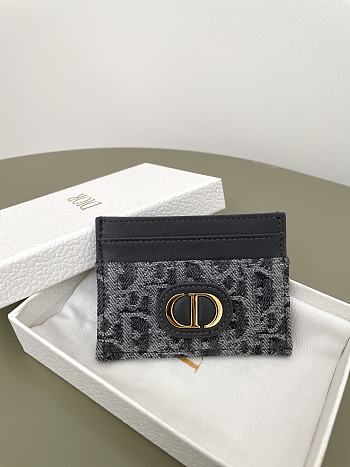 Kitlife Dior 30 Montaigne Card Holder Gray Oblique 10x7.5x0.5cm 