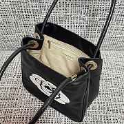 Kitlife Chanel Vintage Camellia Letter Reversible Tote Bag Black 24x25x12cm - 2