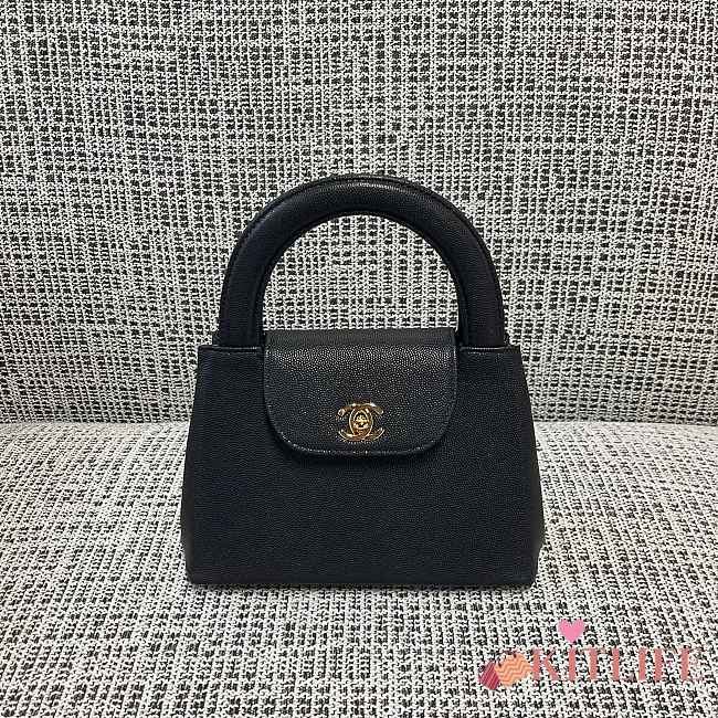 Kitlife Chanel Vintage Kelly Handbag Black 20x6.5x25cm - 1