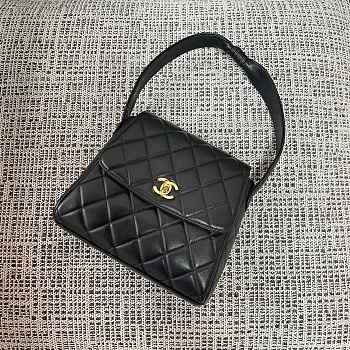 Kitlife Chanel Vintage Bow Kelly Bag Black 22x8.5x20cm