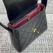 Kitlife Chanel Vintage Bow Kelly Bag Black 22x8.5x20cm - 6