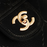 Kitlife Chanel Shoulder Bag Black Suede 30x16x13cm - 6