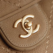Kitlife Chanel Shoulder Bag Beige Suede 30x16x13cm  - 6