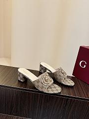 Kitlife Gucci Shoes Beige With 5.5cm Square Heel - 1