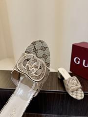 Kitlife Gucci Shoes Beige With 5.5cm Square Heel - 6