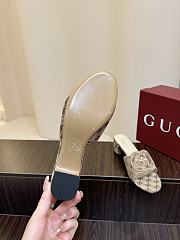 Kitlife Gucci Shoes Beige With 5.5cm Square Heel - 5