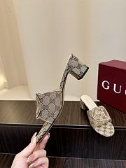 Kitlife Gucci Shoes Beige With 5.5cm Square Heel - 2