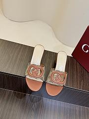 Kitlife Gucci Shoes Brown & Beige With 5.5cm Square Heel - 6