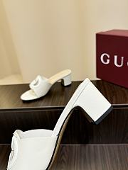 Kitlife Gucci Shoes White With 5.5cm Square Heel - 3
