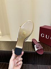Kitlife Gucci Shoes Red & White With 5.5cm Square Heel  - 3