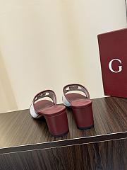 Kitlife Gucci Shoes Red & White With 5.5cm Square Heel  - 2