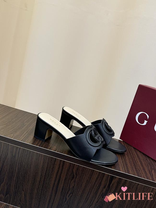 Kitlife Gucci Shoes Black & White With 5.5cm Square Heel  - 1