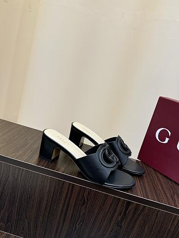 Kitlife Gucci Shoes Black & White With 5.5cm Square Heel 