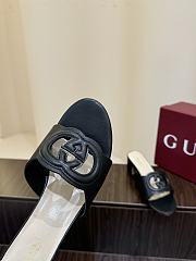 Kitlife Gucci Shoes Black & White With 5.5cm Square Heel  - 2