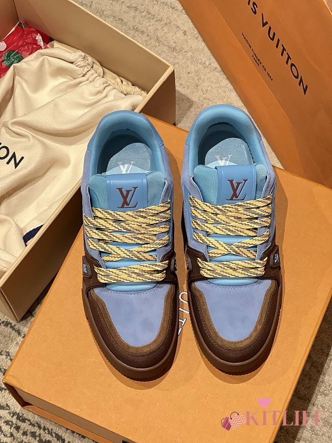 Kitlife Louis Vuitton Trainer Sneaker Blue 1AJ420 - 1
