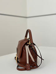 Kitlife Fendi Mamma Baguette Small Bag Dark Brown 16x10x13cm - 6