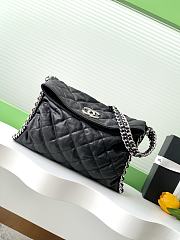 Kitlife Chanel Black Quilted Lambskin Chain Around Hobo Bag AS3566 33x22x8cm - 1